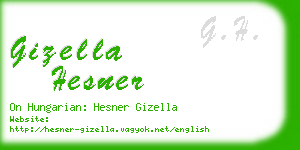 gizella hesner business card
